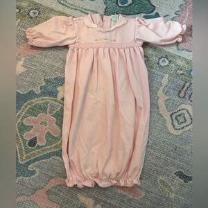 Smocked Pink long sleeves onesie